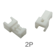 Carca&ccedil;a para conector f&ecirc;mea 2 pinos 1,25 mm, pl&aacute;stica branca - Thumb - 1