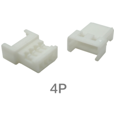 Carca&ccedil;a pl&aacute;stica branca para conector f&ecirc;mea 1,25 mm 4 pinos