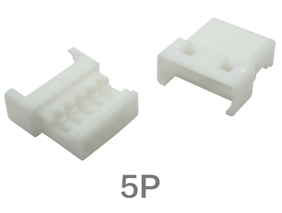 Carca&ccedil;a pl&aacute;stica para conector f&ecirc;mea 1,25 mm branca 5 pinos - Imagem 1