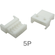 Carca&ccedil;a pl&aacute;stica para conector f&ecirc;mea 1,25 mm branca 5 pinos