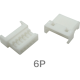 Carca&ccedil;a pl&aacute;stica para conector f&ecirc;mea 1,25 mm 6 posi&ccedil;&otilde;es branca - Thumb - 1