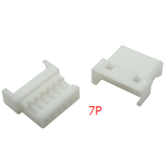 Carca&ccedil;a para conector f&ecirc;mea em pl&aacute;stico branco 1,25 mm, 7 pinos