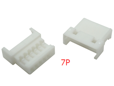 Carca&ccedil;a para conector f&ecirc;mea em pl&aacute;stico branco 1,25 mm, 7 pinos - Imagem 1