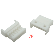 Carca&ccedil;a para conector f&ecirc;mea em pl&aacute;stico branco 1,25 mm, 7 pinos