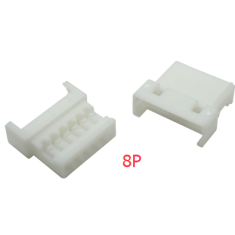 Carca&ccedil;a pl&aacute;stica branca para conector f&ecirc;mea 8 pinos 1,25 mm