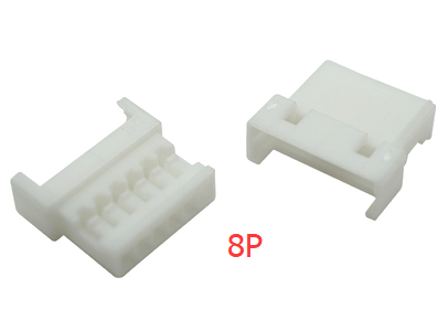 Carca&ccedil;a pl&aacute;stica branca para conector f&ecirc;mea 8 pinos 1,25 mm - Imagem 1