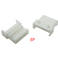 Carca&ccedil;a pl&aacute;stica branca para conector f&ecirc;mea 8 pinos 1,25 mm