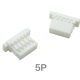 Carca&ccedil;a para conector macho SH 1,0 mm pl&aacute;stica branca 5 pinos - Thumb - 1