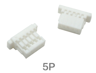 Carca&ccedil;a para conector macho SH 1,0 mm pl&aacute;stica branca 5 pinos - Imagem 1