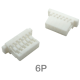 Carca&ccedil;a de conector macho em pl&aacute;stico branco SH1.0mm 6 pinos - Thumb - 1