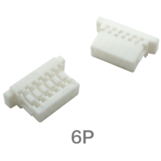 Carca&ccedil;a de conector macho em pl&aacute;stico branco SH1.0mm 6 pinos