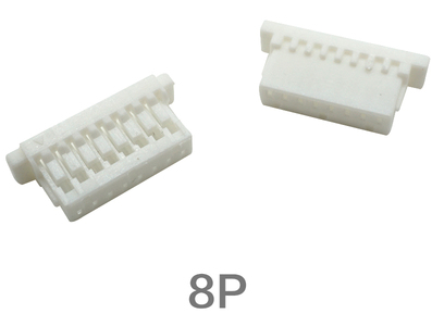 Carca&ccedil;a para conector macho SH 1,0 mm pl&aacute;stica, 8 pinos, branca - Imagem 1