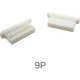Carca&ccedil;a para conector macho 1,0 mm 9 pinos pl&aacute;stico branco - Thumb - 1