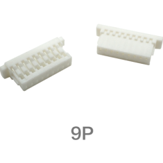 Carca&ccedil;a para conector macho 1,0 mm 9 pinos pl&aacute;stico branco