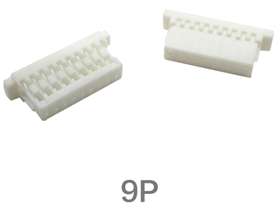 Carca&ccedil;a para conector macho 1,0 mm 9 pinos pl&aacute;stico branco - Imagem 1