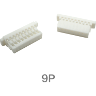 Carca&ccedil;a para conector macho 1,0 mm 9 pinos pl&aacute;stico branco