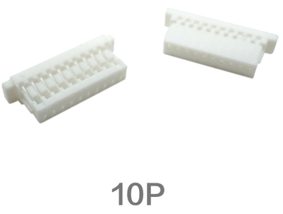 Carca&ccedil;a para conector macho SH1.0mm 10 pinos, pl&aacute;stica branca - Imagem 1