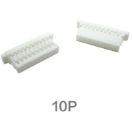 Carca&ccedil;a para conector macho SH1.0mm 10 pinos, pl&aacute;stica branca