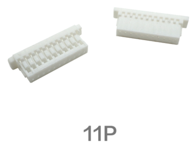 Carca&ccedil;a para conector macho em pl&aacute;stico branco SH1.0mm 11P - Imagem 1