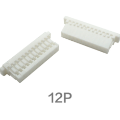 Carca&ccedil;a para Conector Macho Pl&aacute;stica Branca 12 Pinos SH1.0MM