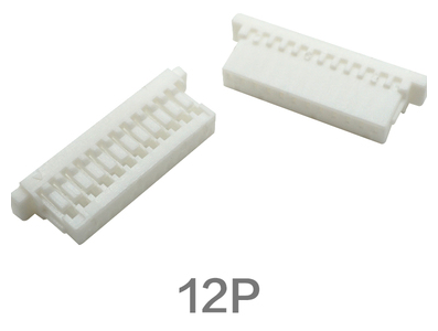Carca&ccedil;a para Conector Macho Pl&aacute;stica Branca 12 Pinos SH1.0MM - Imagem 1