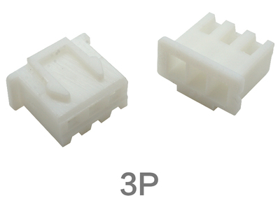 Carca&ccedil;a para conector macho pl&aacute;stica branca XH 2,54 mm 3 pinos - Imagem 1