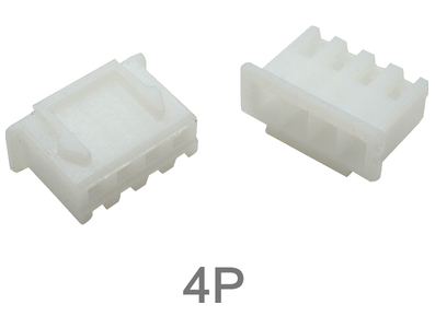 Carca&ccedil;a pl&aacute;stica macho XH 2,54 mm 4 pinos branca - Imagem 1