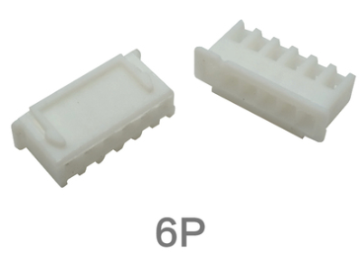 Carca&ccedil;a pl&aacute;stica branca para conector macho XH 2,54 mm 6 pinos - Imagem 1