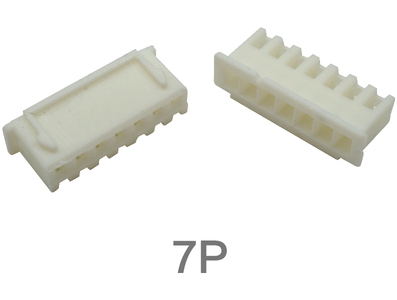 Carca&ccedil;a pl&aacute;stica para conector XH 2,54 mm macho 7 pinos branca - Imagem 1