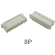 Carca&ccedil;a de conector macho XH 2,54 mm 8 posi&ccedil;&otilde;es pl&aacute;stico branco - Thumb - 1