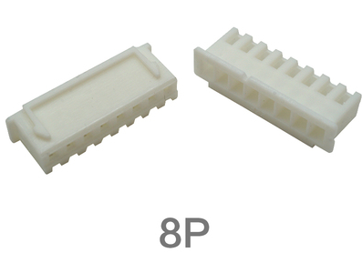 Carca&ccedil;a de conector macho XH 2,54 mm 8 posi&ccedil;&otilde;es pl&aacute;stico branco - Imagem 1