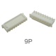 Carca&ccedil;a pl&aacute;stica para conector macho XH 2,54 mm 9 pinos, branca - Thumb - 1