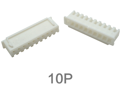 Carca&ccedil;a pl&aacute;stica masculina XH 2,54 mm branca 10 pinos - Imagem 1