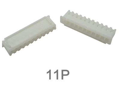 Carca&ccedil;a para conector macho XH 2,54 mm 11 pinos pl&aacute;stico branco - Imagem 1