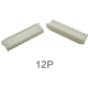Carca&ccedil;a pl&aacute;stica branca para conector XH 2,54 mm macho 12 pinos - Thumb - 1