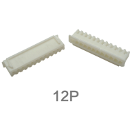 Carca&ccedil;a pl&aacute;stica branca para conector XH 2,54 mm macho 12 pinos