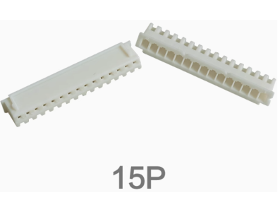 Carca&ccedil;a para conector XH 2,54 mm macho 15 pinos pl&aacute;stico branco - Imagem 1