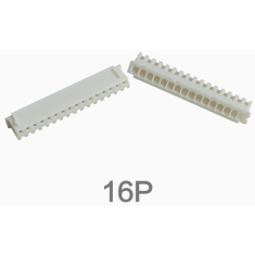Carca&ccedil;a para conector macho XH 2,54 mm, 16 pinos, pl&aacute;stico branco