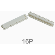 Carca&ccedil;a para conector macho XH 2,54 mm, 16 pinos, pl&aacute;stico branco