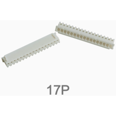 Carca&ccedil;a para conector XH 2,54 mm macho 17 posi&ccedil;&otilde;es branca