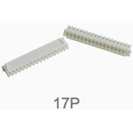 Carca&ccedil;a para conector XH 2,54 mm macho 17 posi&ccedil;&otilde;es branca