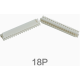 Carca&ccedil;a para conector macho pl&aacute;stica branca XH 2,54 mm 18 pinos - Thumb - 1