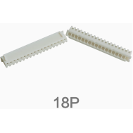 Carca&ccedil;a para conector macho pl&aacute;stica branca XH 2,54 mm 18 pinos