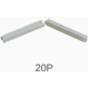 Carca&ccedil;a para conector macho XH 2,54 mm, pl&aacute;stico branco, 20 pinos - Thumb - 1