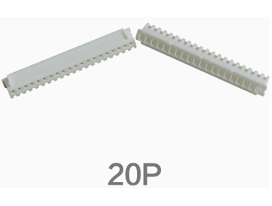 Carca&ccedil;a para conector macho XH 2,54 mm, pl&aacute;stico branco, 20 pinos - Imagem 1