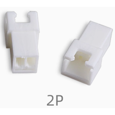 Carca&ccedil;a pl&aacute;stica branca para conector f&ecirc;mea XH 2.54 mm 2 pinos
