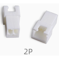 Carca&ccedil;a pl&aacute;stica branca para conector f&ecirc;mea XH 2.54 mm 2 pinos