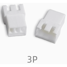 Carca&ccedil;a para conector XH 2,54 mm f&ecirc;mea 3 pinos, pl&aacute;stico branco