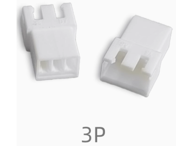 Carca&ccedil;a para conector XH 2,54 mm f&ecirc;mea 3 pinos, pl&aacute;stico branco - Imagem 1