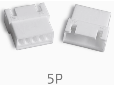 Carca&ccedil;a para conector XH 2,54 mm f&ecirc;mea pl&aacute;stica 5 vias branca - Imagem 1